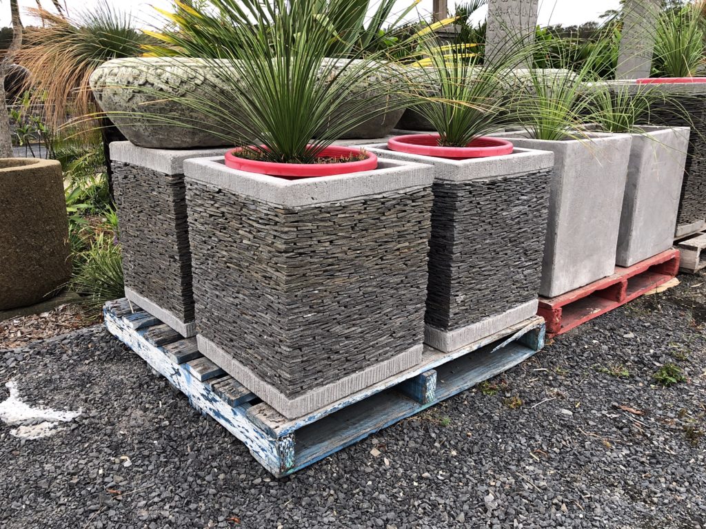 Slate Square Planter Pot 60x60x60cm Bamboo South Coast