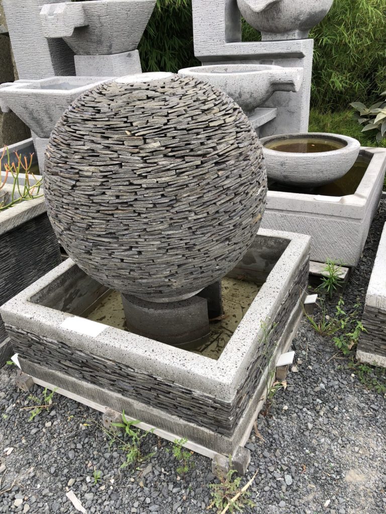Slate ball water feature