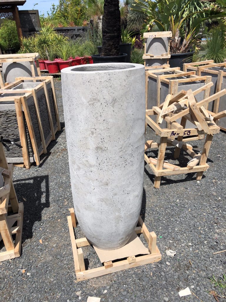 Smooth Concrete pot 85cmx30cm TALL