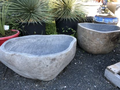 Natural River Stone pot/ Birdbath /Waterfeature