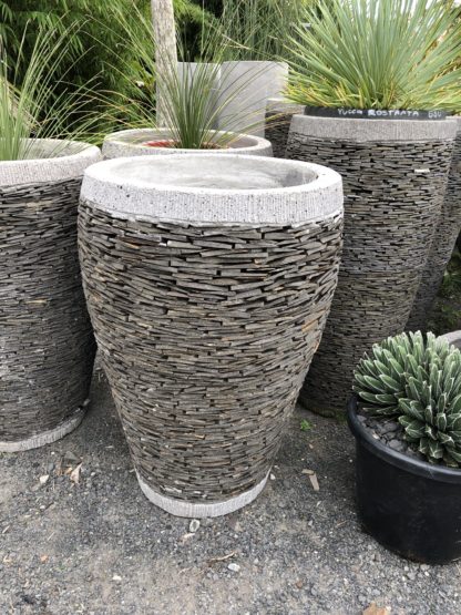Slate pot 80cm(h) x 60cm(w) BARREL SHAPE