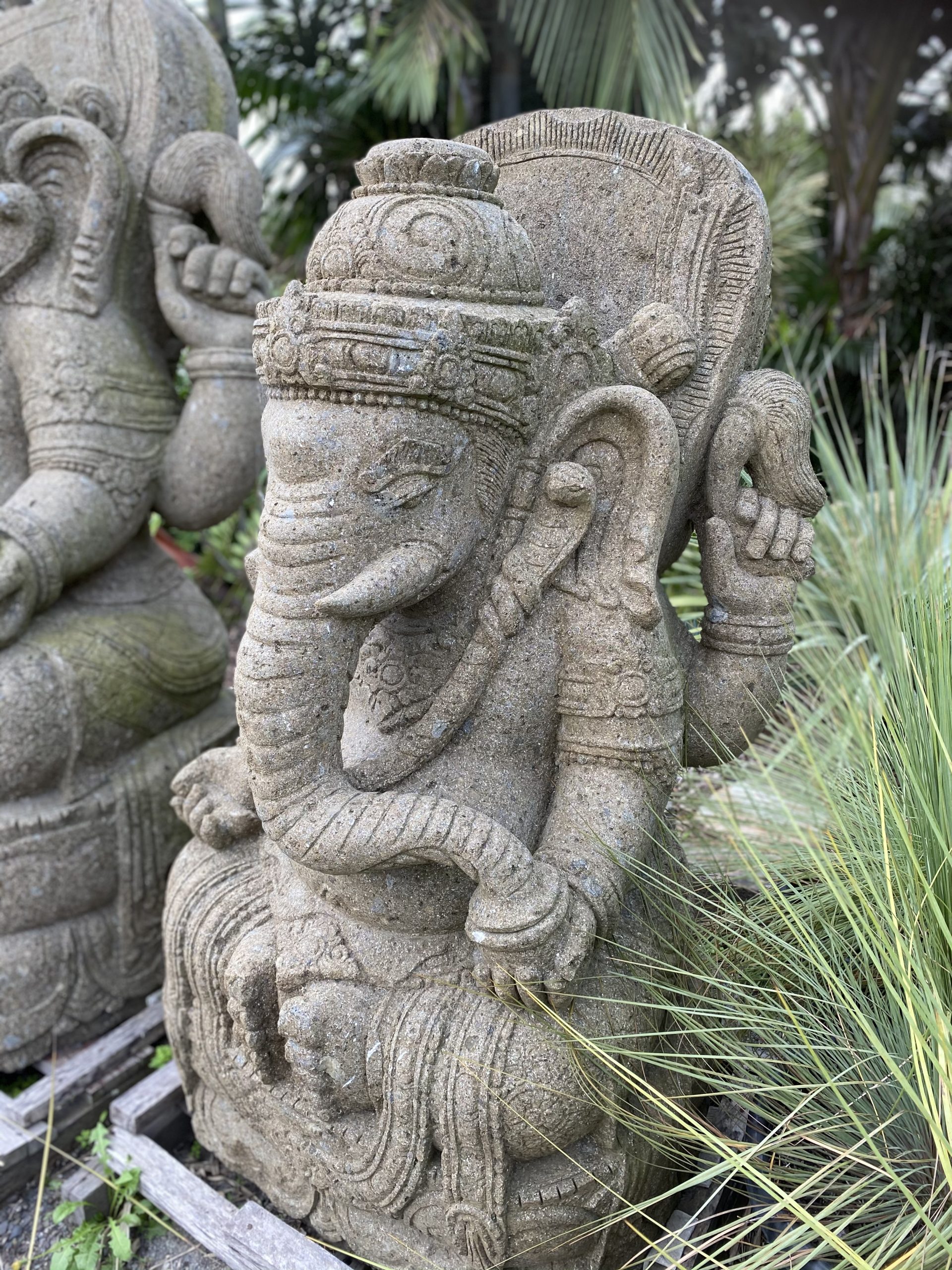 Ganesh statue elephant stone - Bamboo South Coast